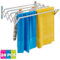 Marctani Tendedero Extensible Pared Acero Inoxidable - Tendederos Plegables Ahorra Espacio Interior o Exteriror - Tendal Plegable con 5 Barras 24 Pinzas - Tenderete de Ropa (A.INOX 120CM)