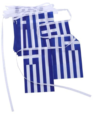 OFFSCH Griechische Schnurflagge Mini-flaggenbanner Griechische Partydekorationen Garten-dekoration Sportflagge Weltflaggen Aufhängen Verschleißfestigkeit