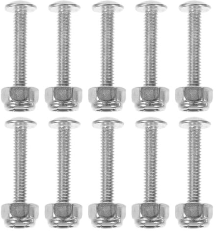 Generisch 10st Kicker Zubehör Netz Muschelschrankgriffe Anzeiger Flipper Kicker-ersatzspieler Schrauben Für Tischfußballmaschinen Fußball Ball Platte Bausatz Galvanisiertes Eisen Silver