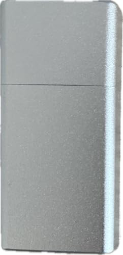 Taschenascher aus Aluminium, Silber, 6,5 x 3 x 1 cm, mit Schiebemechanik