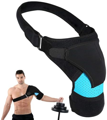 Épaulière réglable, support en néoprène respirant pour la stabilité et le soulagement de la douleur en cas de blessures à l'épaule gauche/droite, hommes/femmes pour les blessures sportives, épaules