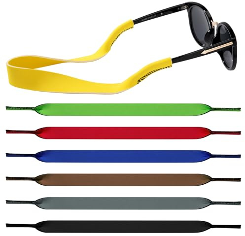 Jesustree Cinghia per Occhiali, 7 pezzi Cinturino per Occhiali da Sole, Antiscivolo Cordino Elastico in Neoprene, Banda per Occhiali Sportivi, da sole e da vista, Corde Per Uomini, Donne, Bambini