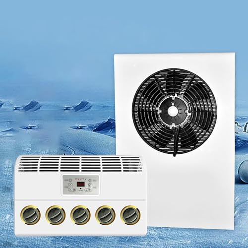 WOTZOV Climatiseur 12 V pour Camion et Camping-Car, climatiseur 12 V CC, climatiseur Split, climatiseur Silencieux à Double fréquence, évaporateur de Conversion, pour Semi-remor，A