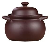 Cocotte Casserole en argile violette de 3,5 l, céramique, ustensiles cuisine, marmite à soupe, faitout, ragoût