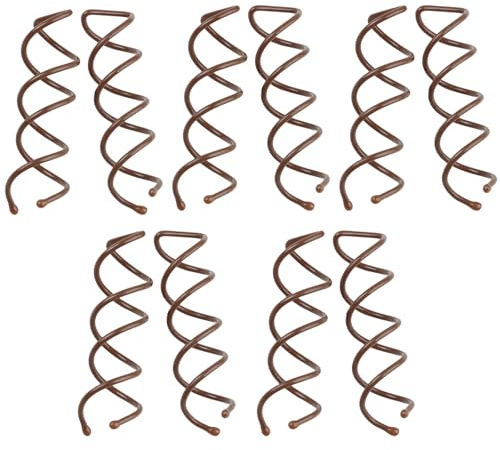 30 StüCk Spin Pin,Haarspiralen,Hair Pins Spiral Accessories,Braun Haarnadeln,Haarspange,Hairpin Spirale FüR Braid (Braun)