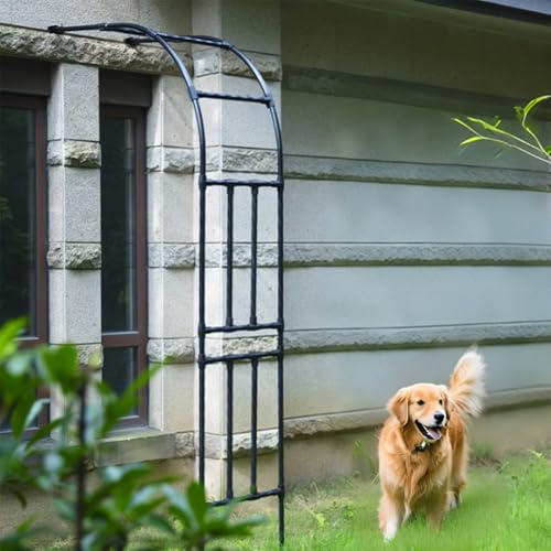 ASerZenith Arche De Jardin en Demi-Arc - Arche De Mariage en Métal pour Plantes Grimpantes, Tonnelle Murale Décorative, Largeur Réglable De 60 À 300 Cm, Hauteur 240 Cm, Idéale pour,A-W150xH240cm