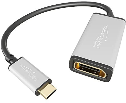KabelDirekt USB tipo C per adattatore DisplayPort – 0,15 m – risoluzioni fino a 4K/60 Hz, USB C 3.1 e Thunderbolt 3, per MacBook Pro 2016/2017, MacBook 12“ e altri apparecchi