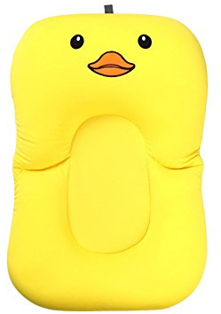 Belupai Neugeborenen Bad Pad Faltbare Baby Badewanne Sitz Neugeborenen Badewanne Unterstützung Kissen Mat (Gelbe Ente)