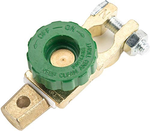 Interruptor de desconexión principal de la batería, aislador del interruptor de enlace de la terminal de la batería con perilla verde de 12 V o 24 V, vehículos del barco