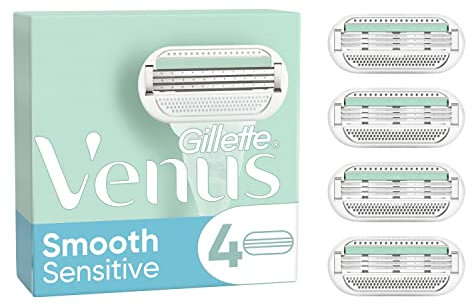Gillette Venus Deluxe Smooth Sensitive Nachfüllpack für Damenrasierer, 4er-Pack, 5 Klingen für eine sanfte und dauerhafte Rasur