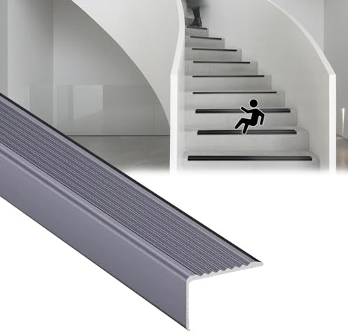 LIYI929GP Treppen Profil Winkelprofil Treppenkantenprofil Stufen Kantenprofil Aus Aluminium In L-Form, Antirutsch-Profil rutschfest Treppenwinkel Treppenkante Kantenband, for Innen Außenbereich