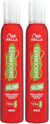 Wella Shockwaves Volume Mousse, 200ml (Pack of 2)