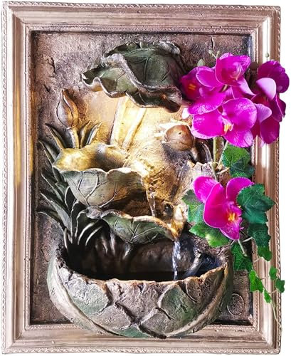 Feng Shui - Wandhängender Zimmerbrunnen mit LED Beleuchtung W503H