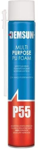 DEMSUN P55 Foam 300 ML - High Performance Polyurethane Foam, Moisture-Curing, Self-Expanding, Thermal & Acoustic Insulation, Waterproof, Overpaintable, Ideal for Gaps, Joints, Doors & Windows
