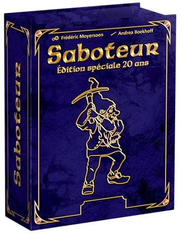 GIGAMIC Saboteur – Das berühmte Spiel mit versteckten Rollen – Bluff-Spiel – Format Geburtstagsausgabe