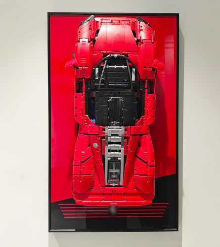 icuanuty Display Wandtafel Kompatibel mit Lego 42143 Technic Daytona SP3 Modellauto-Bausatz, Erwachsene Dekorative Gemälde, Display Wandtafel Geschenke Kompatibel mit Lego Liebhaber, 75x45cm