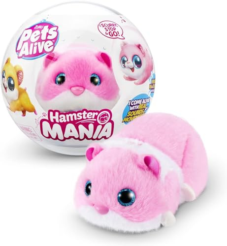 Pets Alive Pet Alive Hamster (Pink) Electronic Pet Plush Toy, Ringing and Running Around