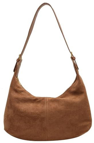 HiTotes Borsa a tracolla in pelle scamosciata per donna Y2K borsa a tracolla in pelle scamosciata borsa a tracolla borsa da autunno borsa hobo borsa a tracolla borsa a tracolla