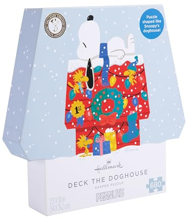 Hallmark Jigsaw Puzzle, SNOOPY Jigsaw Puzzle, SNOOPY's Doghouse, 680 Jigsaw Pieces, Blue