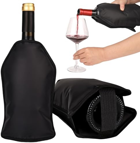bssmmai Juego de 2 manguitos para enfriar botellas de vino, para vino, champán, botellas de vino, champán, botellas