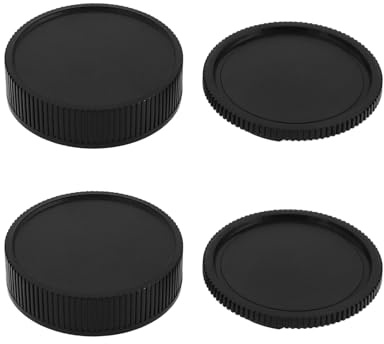 eMagTech 2 Sets Objectifs Et Bouchons de Bo?Tier Compatible avec Leica R Appareils Photo ¨¤ Monture Noir