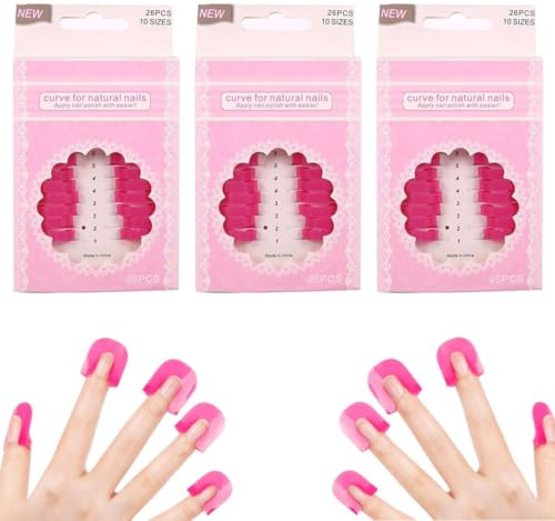 EIHI 78 Pièces Nail Polish Pochoir Réutilisable Pour Vernis à Ongles de Protection Plastique Souple Anti-éclaboussure Autocollants Manucure Outil Anti Débordeme Manucure Accessoires