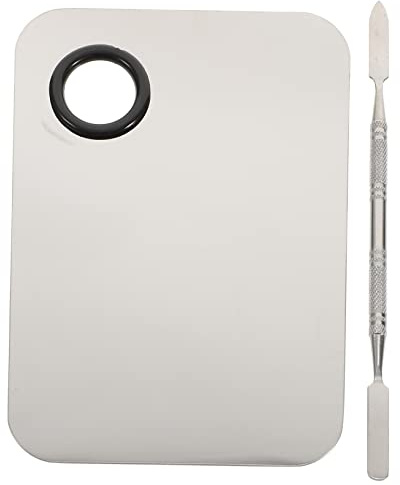 VALICLUD Makeup Mixing Palette with Mixing Sticks Cosmetic Plate for Foundation and Blush Smooth Surface for Quick Cleaning