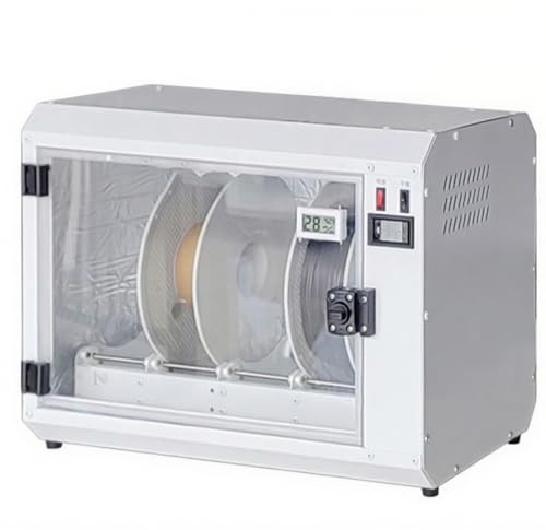 Genérico Secador de filamentos for Impresora 3D, deshidratador de filamentos de 4 bobinas con circulación de Aire Caliente de 360° y Control de Temperatura de 0 a 70 °C, Caja de Almacenamiento
