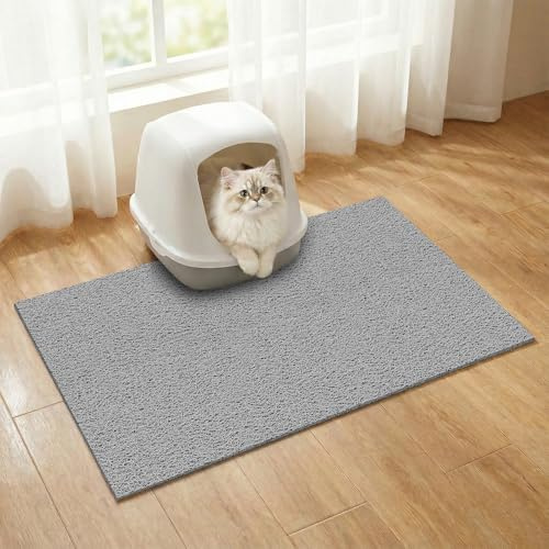 Katzenstreu-Matte 60 x 43 cm,strapazierfähiger Streu-Teppichfänger mit tief strukturierter Oberfläche,rutschfeste Katzenstreu-Matte,wasserdicht und leicht zu reinigen,ideal für mehrere Katzen