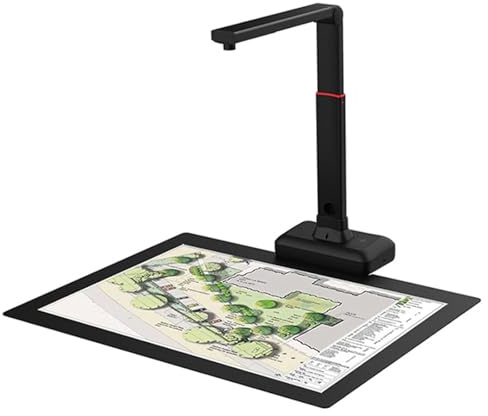Dokumentenkamerascanner A2 23MP mit 3-stufigem LED-Licht, Auto-Flatten & mehrsprachiger OCR für Windows & MacOS