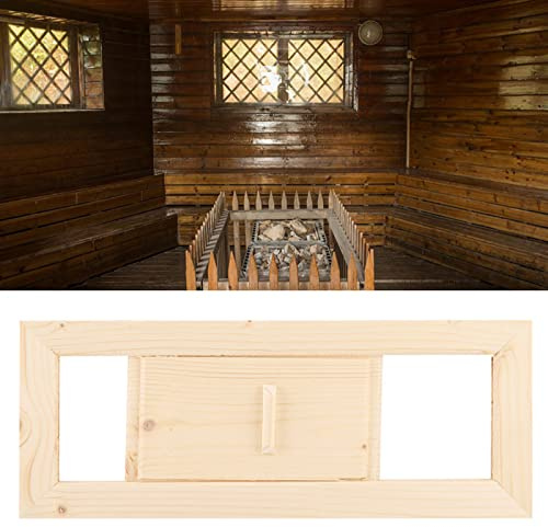Cryfokt Rejilla de Ventilación Rectangular de Madera de 13,4 Pulgadas para Sauna, Superficie Lisa, Inofensiva para la Salud, Adecuada para Baño de