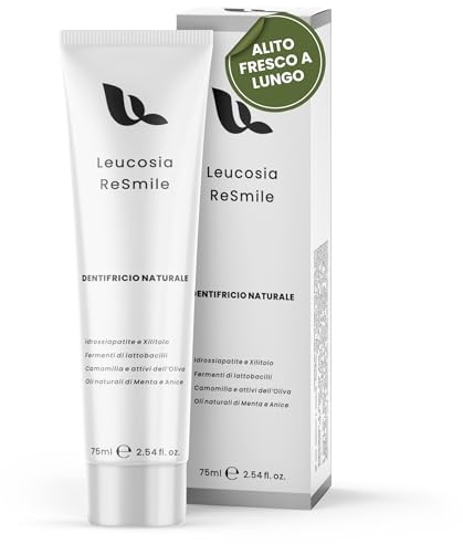 Dentifricio Idrossiapatite ad Azione Remineralizzante e Biomimetica, 75ml Dentifricio Naturale Formulato con Xilitolo, Fermenti di Lattobacilli, Camomilla e Menta per l'Igiene Orale