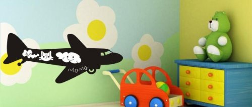 Pellicola Pema lavagna adesivo per gastronomia & bambini scuola lavagna pellicola St51 aereo, nero, 20x8 cm