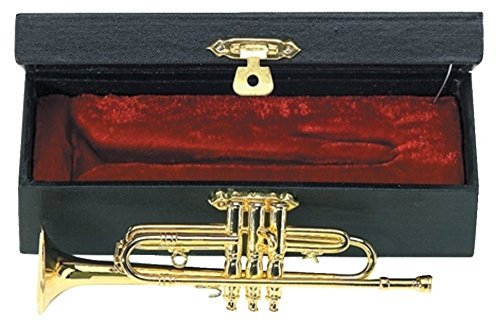 Gewa 980590 Miniaturinstrument Trompete im Etui, ca. 15 cm