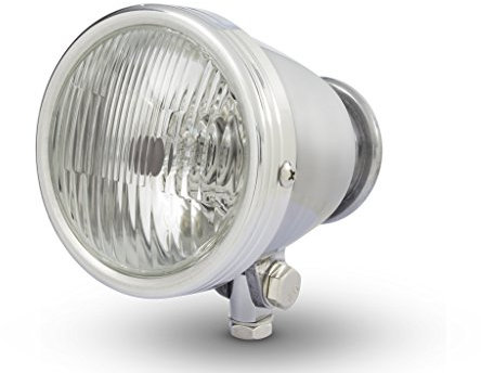 Motorrad Scheinwerfer 4.5 - Poliertes Leichtmetall Finish Vintage Style Individuell Retro