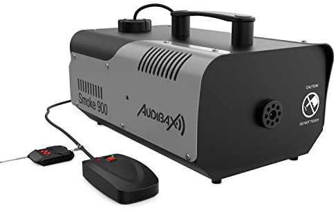 Audibax Smoke 900 - Macchina del Fumo Illuminata con LED RGB - Macchina del Nebbia con Telecomando - Potenza 900W - Capacità 0,9 L - Fumo al Minuto di 280m3 - Riscaldamento in 4 min