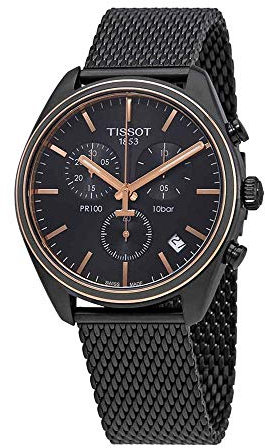 Tissot PR 100 Anthracite Dial Chronograph Mens Watch T101.417.23.061.00, Multi, One Size, Strap, Multi-Coloured - Multi-Coloured, Taille Unique, Strap
