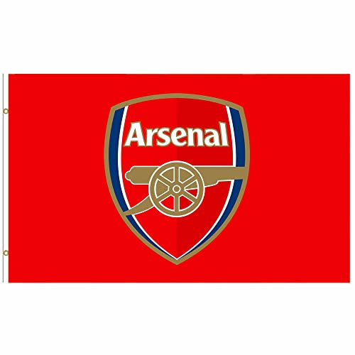 Arsenal FC Football Crest Flag, Giant Arsenal Crest Banner, Gunners Champions Flags, Gunners Banner (5ft x 3ft)