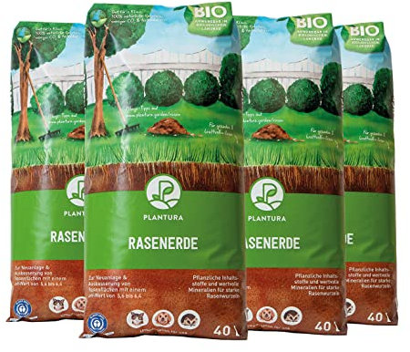 Plantura Bio-Rasenerde, torfreduziert & vorgedüngt, zur Neuanlage & Pflege, 160 L