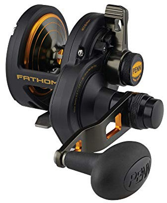 PENN Fishing Fathom Angelrolle mit Hebelzug, 2 Geschwindigkeiten, konventionelle Angelrolle