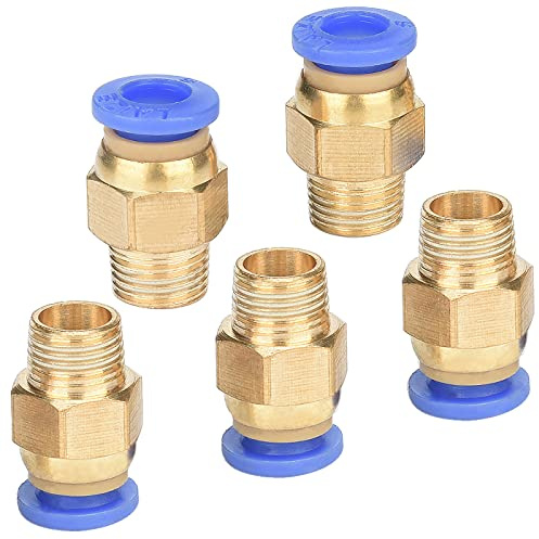 Steckverbinder, Schnellsteckverbinder,5 Stück Steckverschraubung Pneumatik (G1/8 x 6mm)