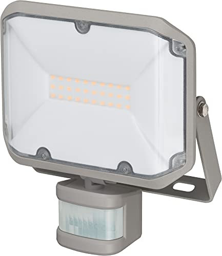 Brennenstuhl LED Strahler AL 2050 mit PIR (20W, 2080lm, 3000K, IP44, LED Fluter zur Wandmontage mit Bewegungsmelder)