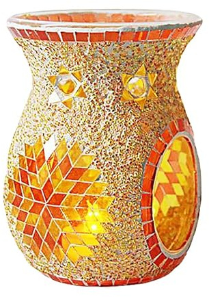 Quemador de aromaterapia de Vidrio Quemador de Aroma de Vidrio fundidor de Cera candelita decoración Titular de Incienso Quemador para derretir Cera perfumada Quemador de Incienso