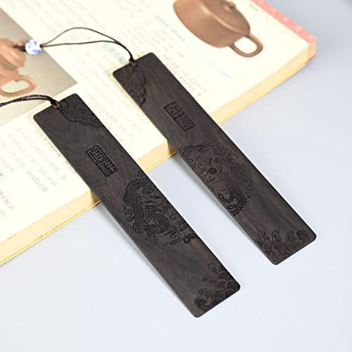 2 Stück Holz-Lesezeichen Mit Box,Holzschnitzerei-Handwerks-Lesezeichen-Lesezeichen-Box-Set,Rechteckiges Lesezeichen Für Buchliebhaber,Lehrer-Schüler-Klassenzimmer-Geschenke