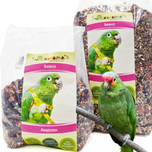 Mixerama Amazonen Balance - natürliches Futter für Papageien - bestes Papageienfutter für deinen Amazonenpapagei Größe 1 kg