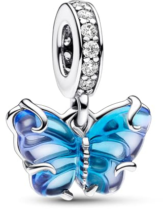 PANDORA. Charm Anhänger Schmetterling Blau 792698C01, sterlingsilber