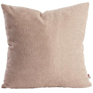 deco-raum ÖKO-TEX® Dekokissen 45x45 cm mit Füllung (380g) – Waschbares Sofakissen mit Reißverschluss – Cappuccino, 1 Stück