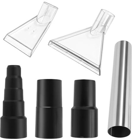 CosyCaya Universal Vacuum Nozzle for Attachments, 2 Portable Transparent with 3 Connectors Shatter Proof Sofa Carpet Cleaning Nozzle Wet/Dry Vacuum Carpet Cleaner Spare Parts