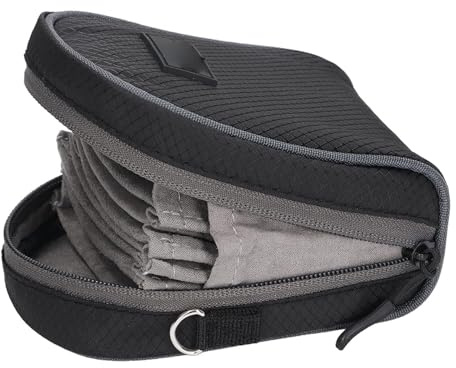 Bolsa De Filtro De Lente De Cámara con Correa para El Hombro, Bolsa De Filtro De Lente Portátil De 8 Ranuras, Bolsa De Filtro De Cámara A Prueba De Polvo para Fotografía