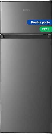 GEDTECH Refrigerateur congelateur haut - GE217DPSL Silver - capacité 217L - Classe E